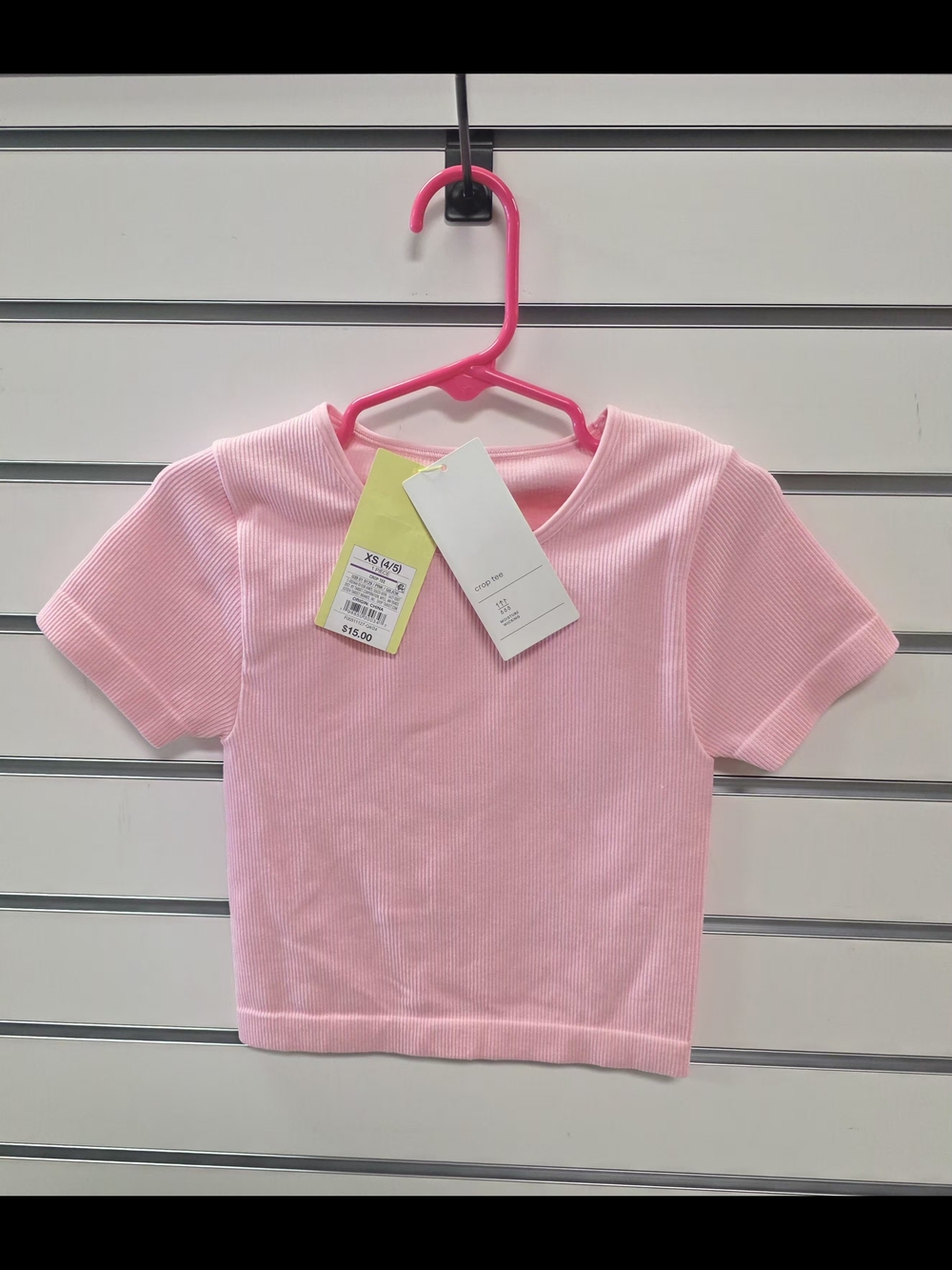 Target Pink Ribbed Short-Sleeve Tee